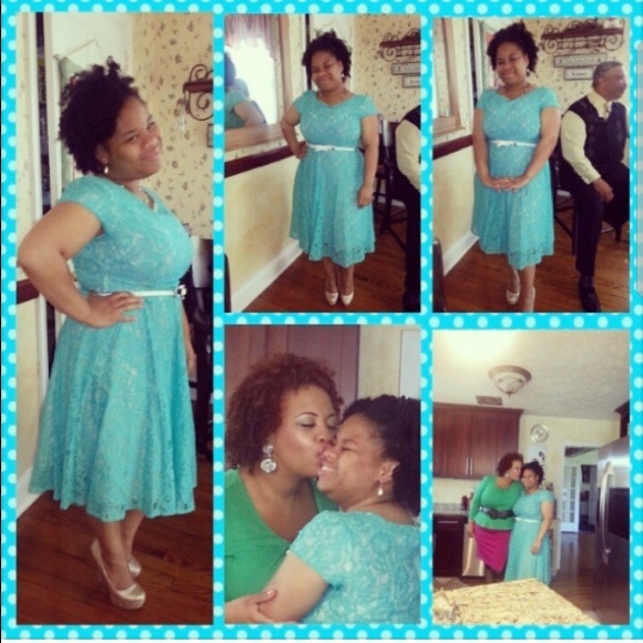 Selling two A-line dresses. Size 12 and Size L - Picture 4 of 4